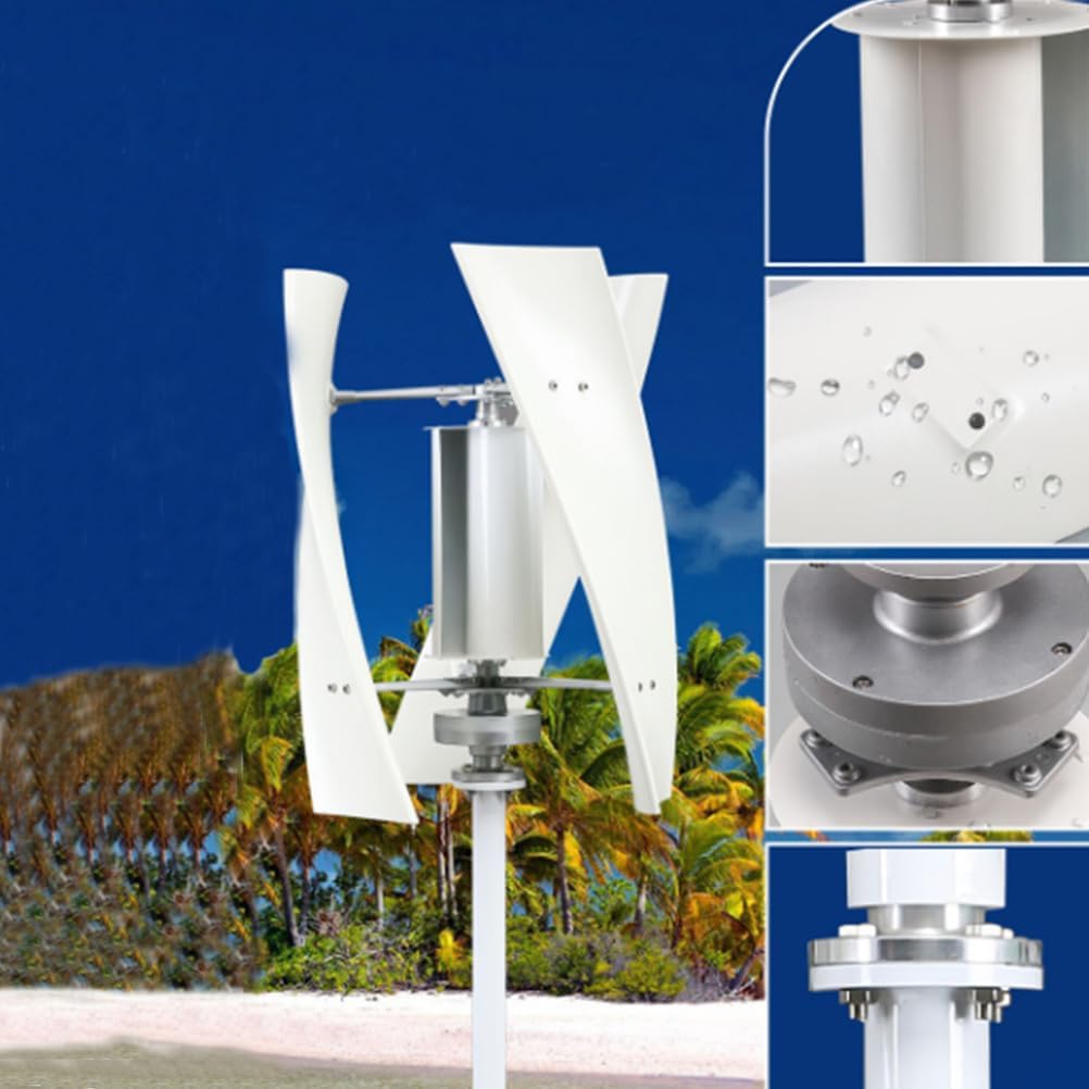 3000W No Noise 12V-220V Vertical Wind Turbine W/Controller 3 Blades Household Magnetic Levitation Wind Turbine Kit for Home, Garden Lighting