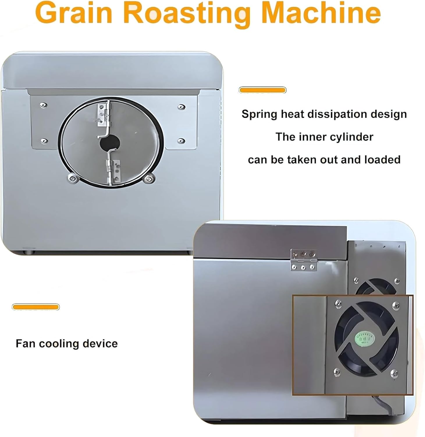 Commercial Coffee Roaster Machine, Electric Coffee Bean Roaster Machine, Nut Peanut Cashew Chestnuts Roasting Machine Electric Drum Coffee Roaster, Even Heating