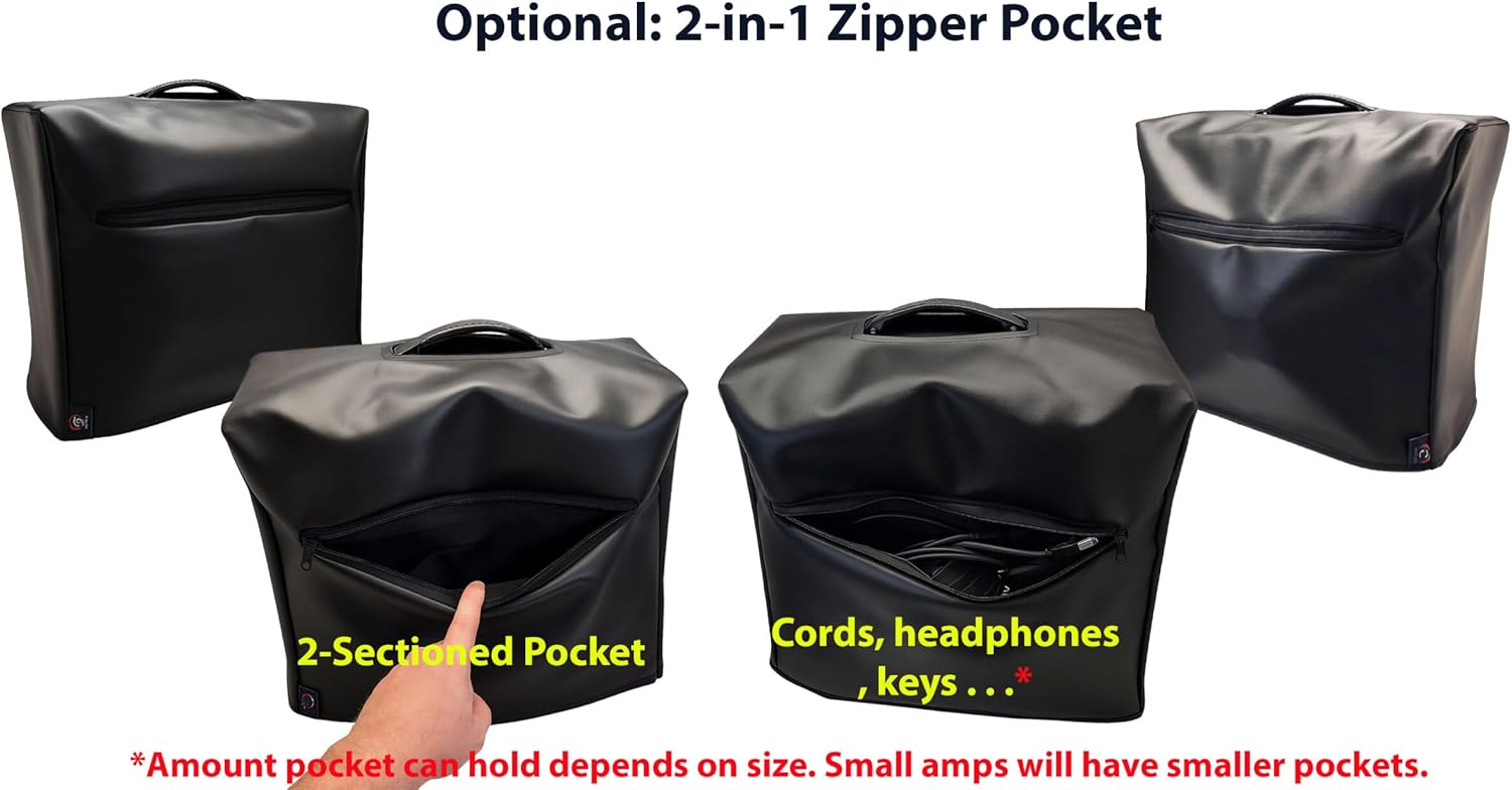 Gig Gear Cover for Ampeg Classic SVT-410HLF Bass Amplifier | Genuine Waterproof Cordura or Synthetic Leather Fabric | Select Color, Padding & Pocket Options | Made in US