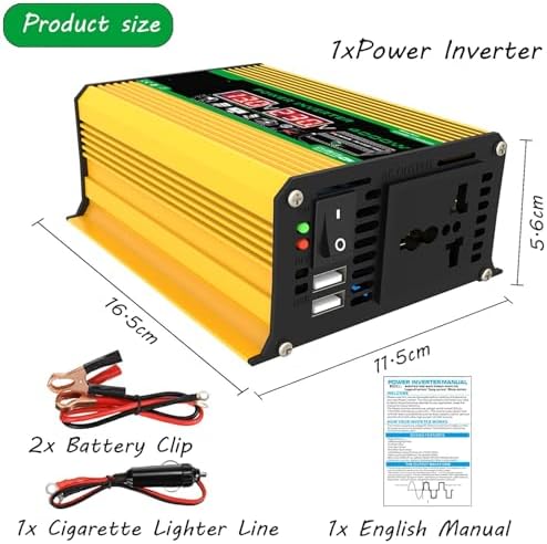 Complete 4000W Solar Inverter Kit with 50A Controller & 100W Panel - Efficient Home & Outdoor Power System, Black, 12V-110V Solar Generator