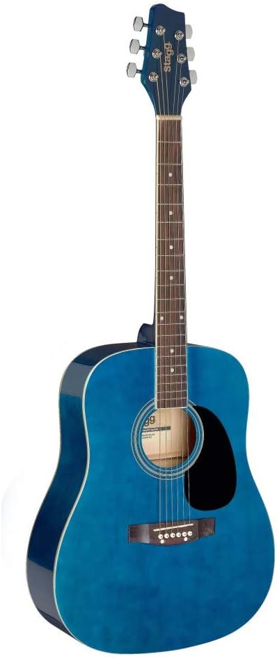 Stagg 6 String Acoustic Guitar, Right (SA20D 3/4 BLUE)