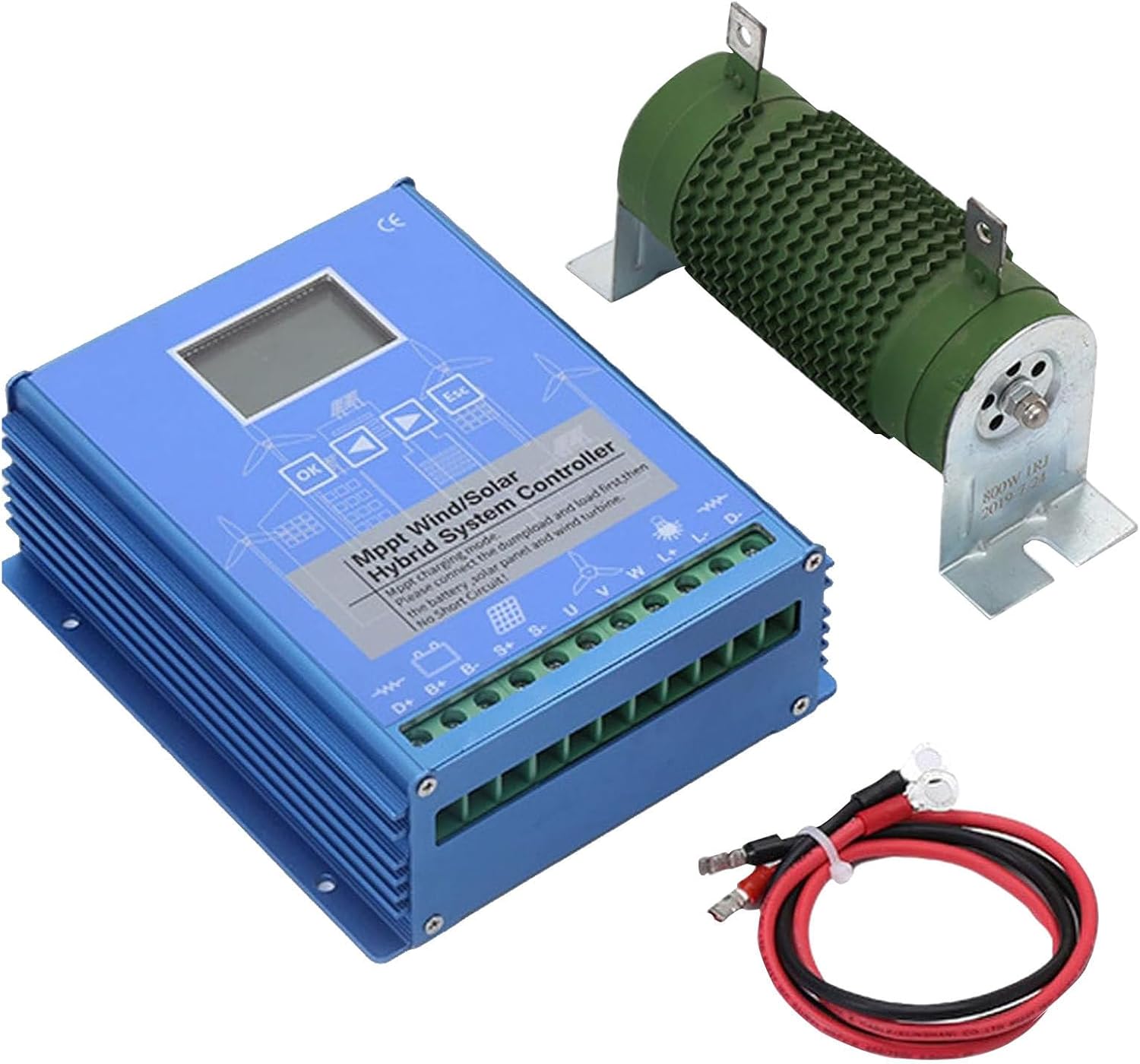 Wind Solar Hybrid Charge Controller,Hybrid Charge Controller,12V/24V/48V,15000W,Mppt Boost Charging with LCD Display and Dump Load,Automatic Controller for Home, Boat, Street Light 24V
