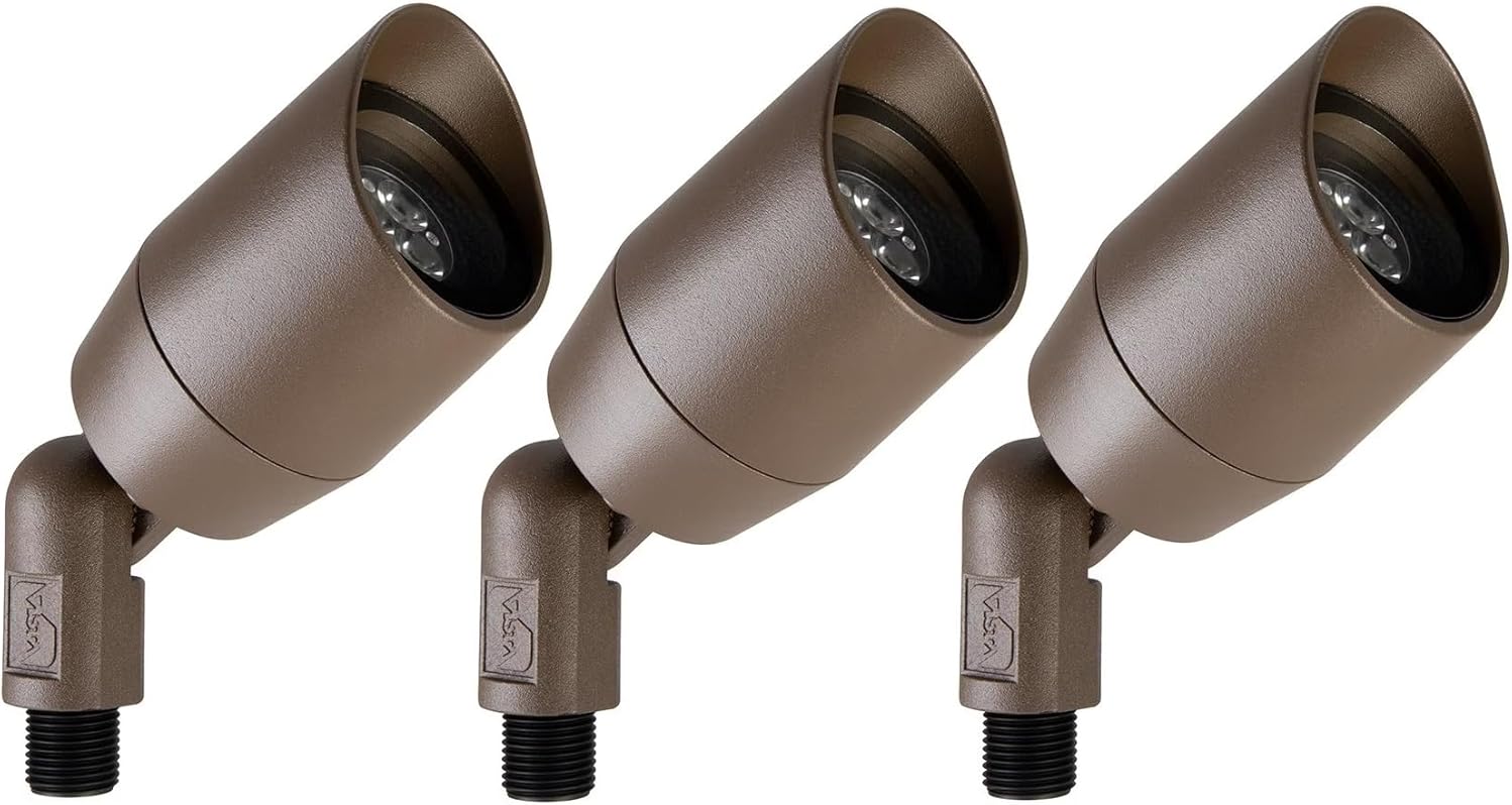 GR-5006-Z-4.5-W-36 Up Light/Accent Landscape Lamp Aluminum Housing & Architectural Bronze Finish (Includes 4.5W 2950K 36 Degree LED) - Project Pack of 3 Fixtures