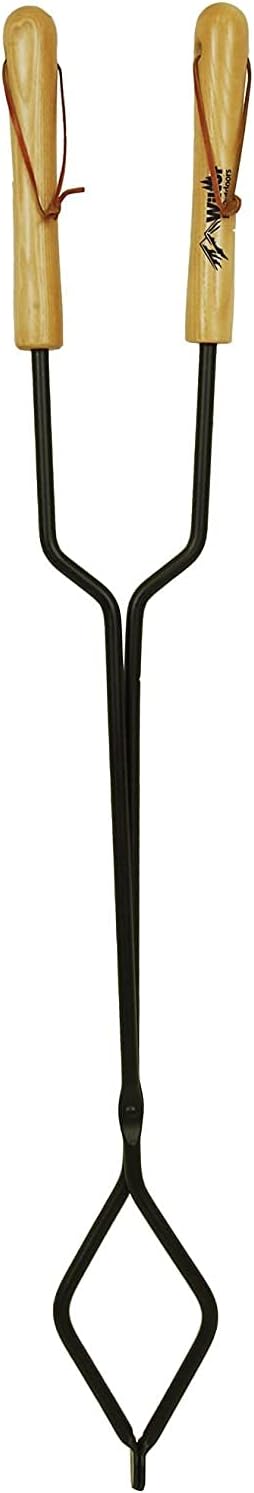 Fireplace Fire Pit Campfire Tool Gift Set – Firetender Tongs Poker Gloves and 4 Pack Firestarters