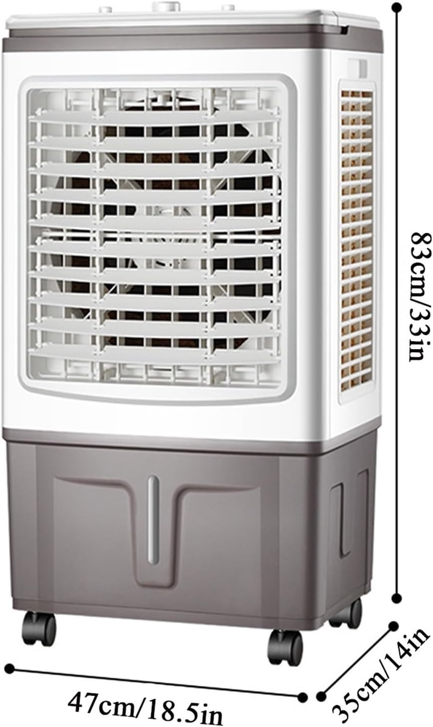 Portable Air Conditioner, Oscillating Tower Fan with Remote, Evaporative Air Cooler with 3 Wind Speeds, Cooling Fan Air Conditioner for Room Office(C)