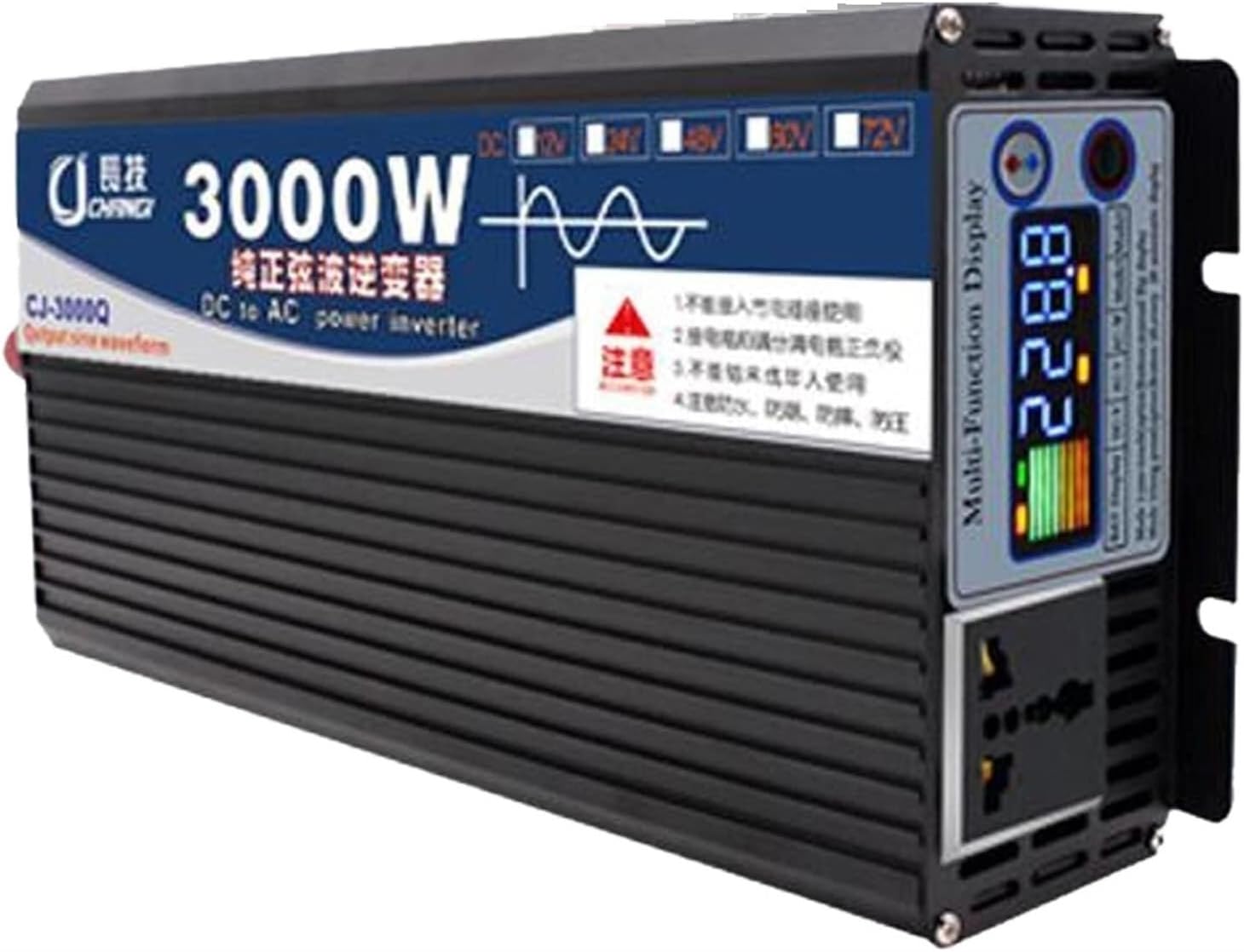 3000W/4000W/5000W Pure Sine Wave Power Inverter DC 12v 24v 48v 60v to AC 110v-220v Car Inverter Adapter Power Converter with Charging Ports and Outlets 4000W-48Vto110V 3000W-48Vto110V