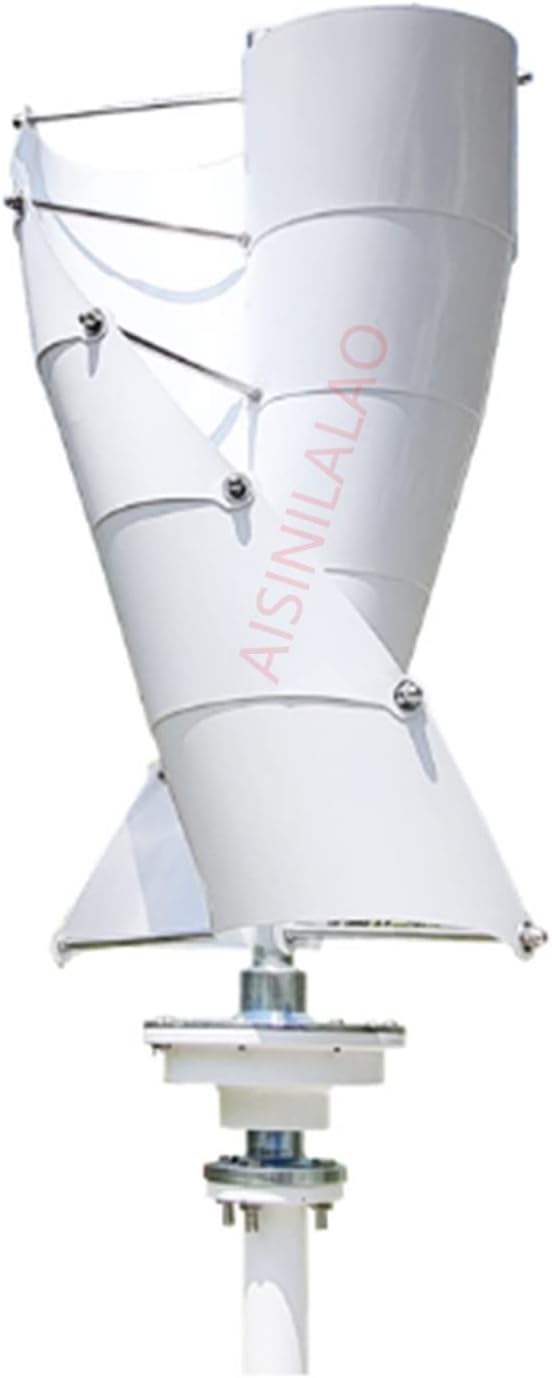 8000W 12V/24V Vertical Wind Turbine Generator, 10 Blades Helix Magnetic Levitation Wind Turbine Generator with Controller & Ring Flange -White