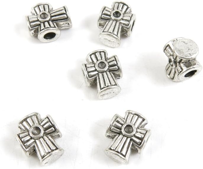 Price per Lot 170 PCS Jewelry Making Charms Antique Silver Tone Color Jewellery Charme Findingss Bulk Wholesale Suppliers Arts Crafts K8KY8 Latin Cross Loose Beads