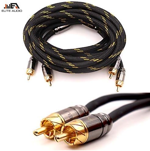 Elite Audio EA-PROK4 + EA-PRO3 Pro Series Amplifier Wiring Kit Bundle with 2-Channel RCA Combo - 4000W Max Power, 4GA Cables, Dual RCA Sets, ANL Fuse and Holder