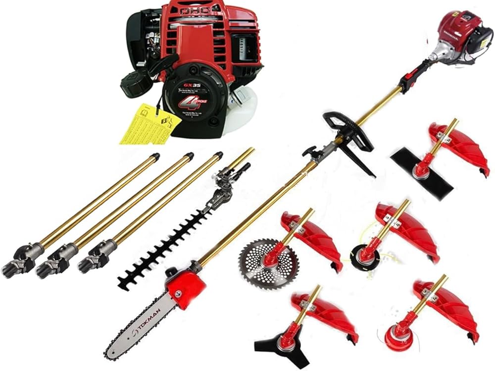 GX35 Weed Eater 7 in 1 Hedge Trimmer 4 Strokes with 3 Extend rods Pole Lawn Mower Shears Yard Machine