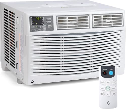 Window Air Conditioner, 8000 BTU Window AC for 370 Sq. Ft, Features Dehumidify & Fan Modes, Quiet Performance, Easy Setup, Remote Control Included, Perfect for Home and Office Use