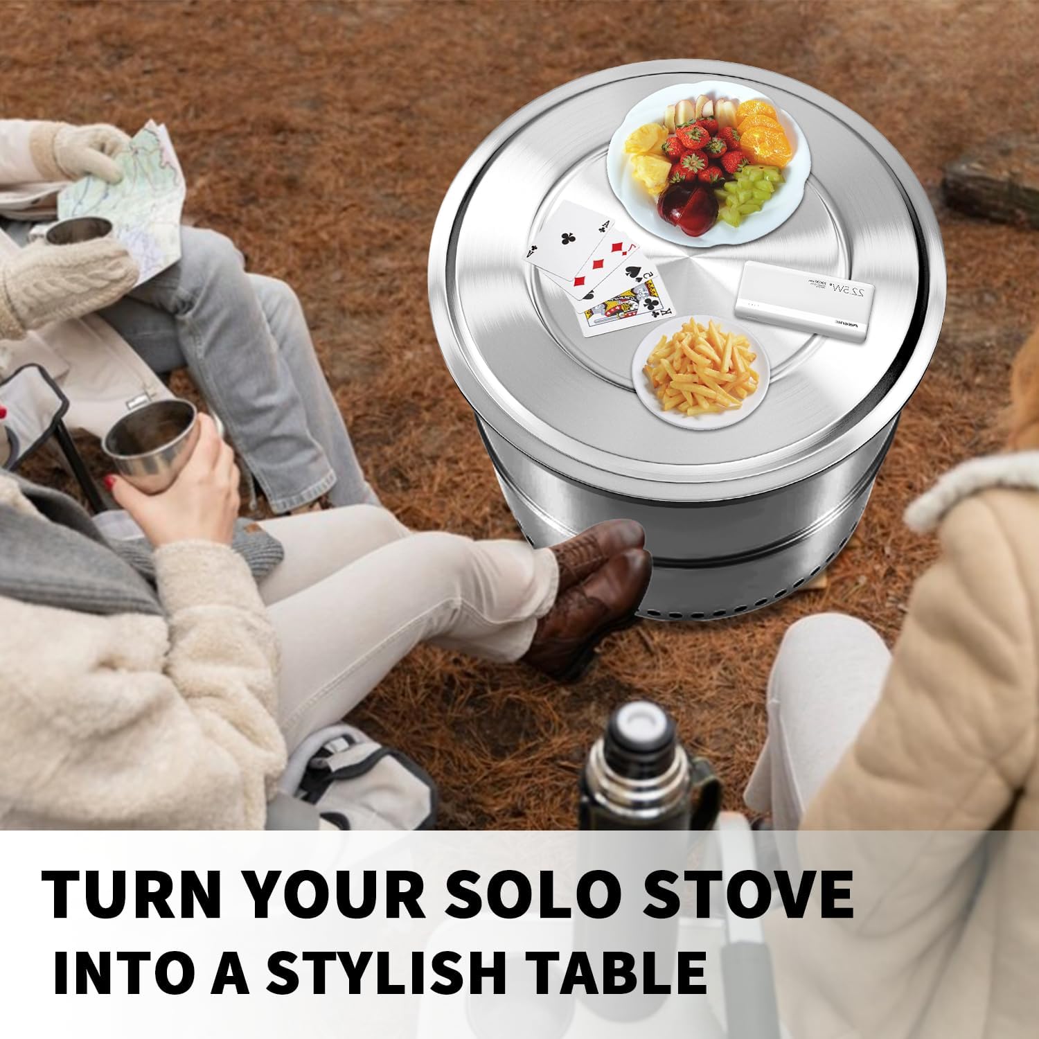 Lid for Solo Stove Yukon - 27 Inch Stainless Steel Fire Pit Lid Cover for Solo Stove Yukon, Fire Pit Accessories for Outdoor Fire Pits and Camping Accessories