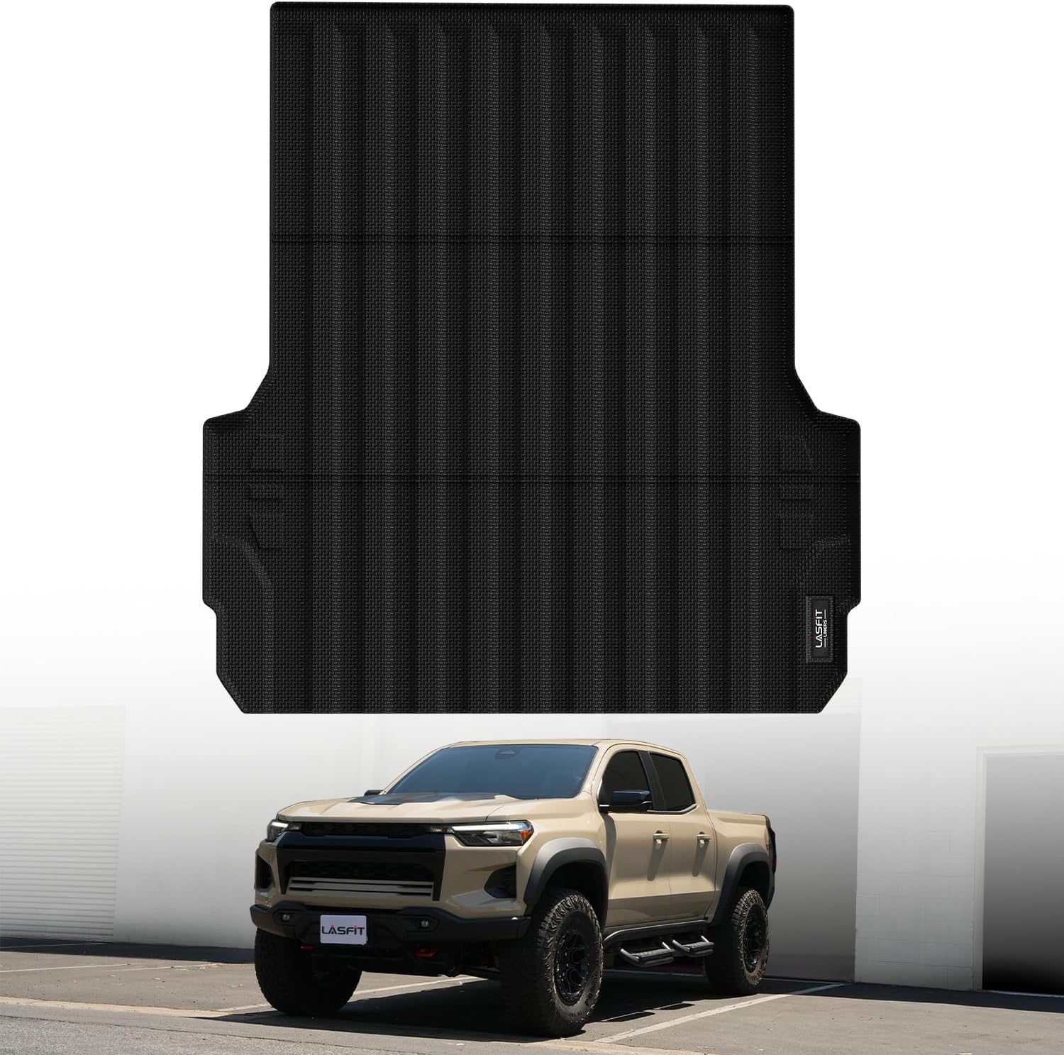 LASFIT Truck Bed Mat Fit for Chevrolet Chevy Colorado/GMC Canyon 2023 2024 2025 2026 5FT Accessories, Vehicle Bed Mat Custom Fit Flush All Weather Protection TPE Pickup Car Bed Cargo Trunk Liner