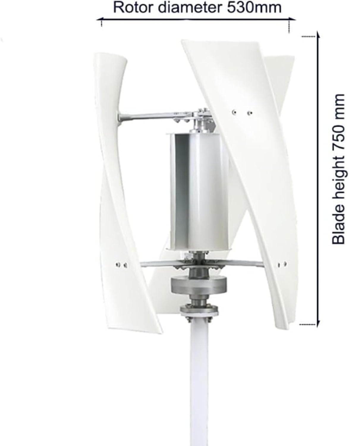 12v, Low Noise Household Vertical Wind Turbine Generator Kit, 5000W 12V/24V/48V/220V Low Speed Permanent Magnet AC Generator with Controller for Boats, Terraces, Cabins