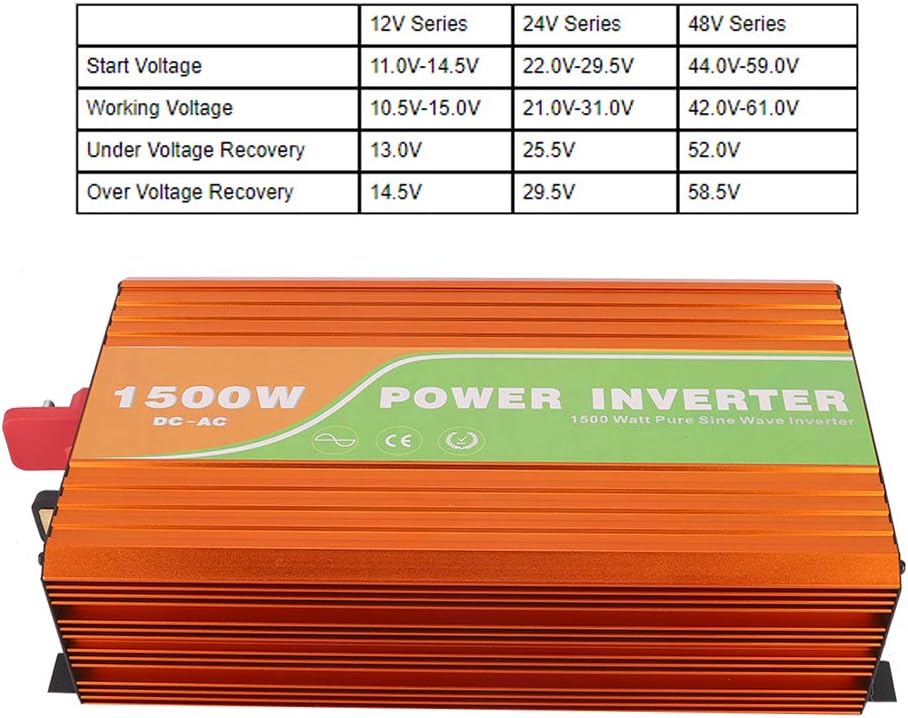 Socobeta 110V DC Inverter 1500W Inverter for Home (24V)