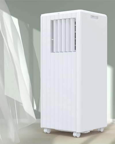 Portable Air Conditioners 8000 BTU,3-In-1 AC Cooling Unit, 2 Speeds, 24H Timer,Energy Savings for Room Bedroom Office, White