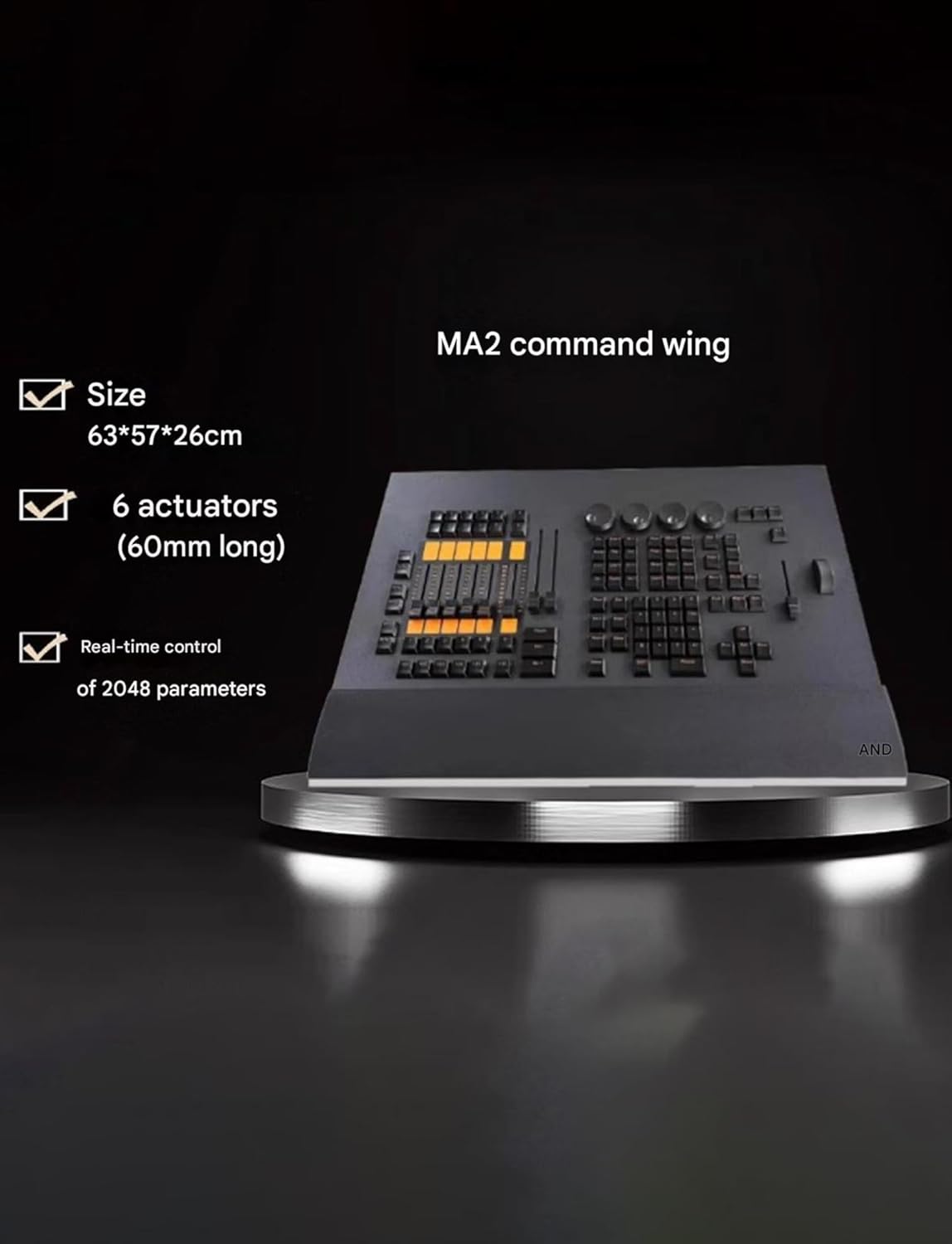DMX 512 Console and MIDI Operator,Channel Light Controller with Drawer Design, for Live Concerts KTV DJs Clubs