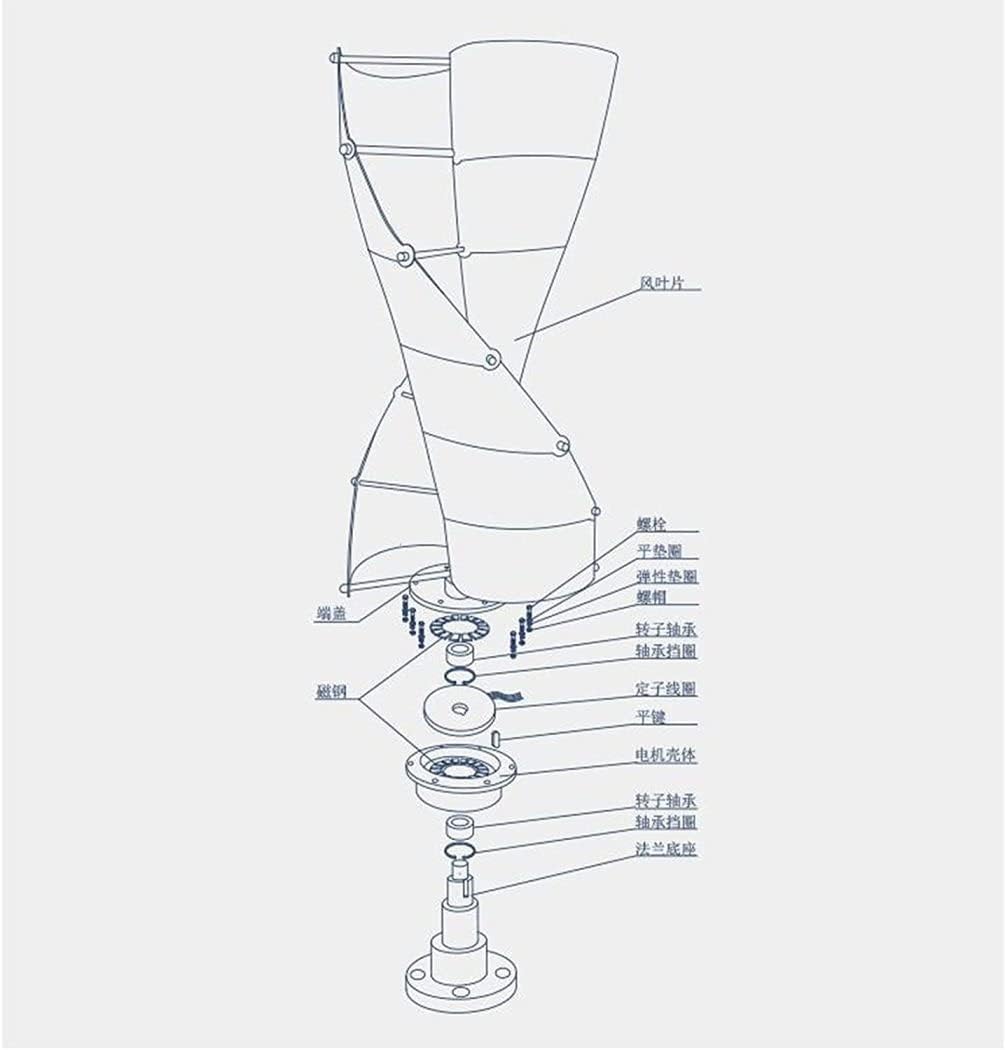 LiuSj JUnSt 10000W 12V -220V Wind Turbine Generator with Horizontal Windmill Energy Wind Turbine Generator Charge for Home Use