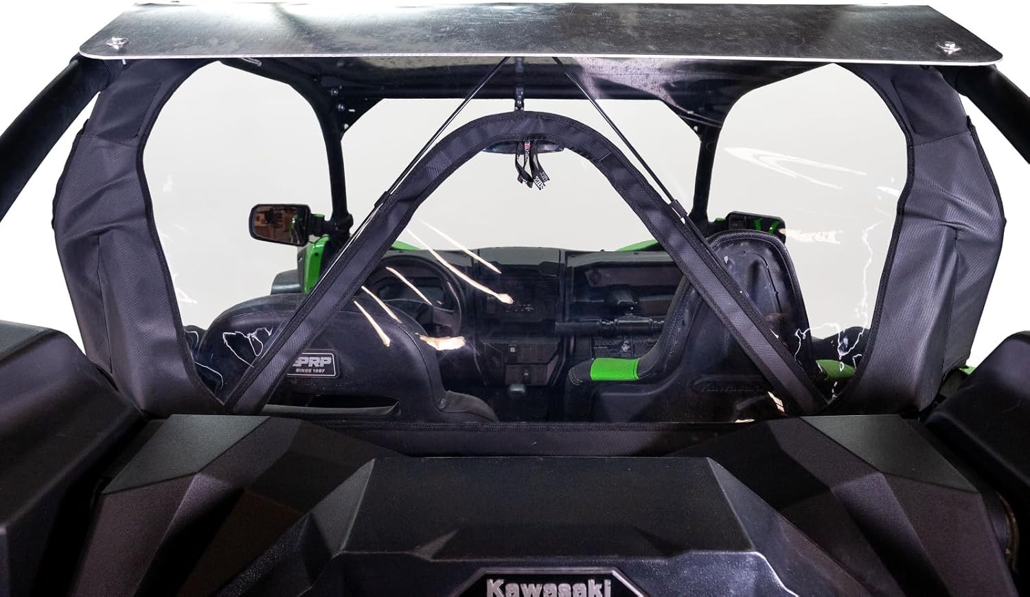 Seizmik UTV Soft Rear Windshield Compatible with Kawasaki KRX 1000 2020-2026 UTV Models | All Terrain Windshield | Side by Side Accessories
