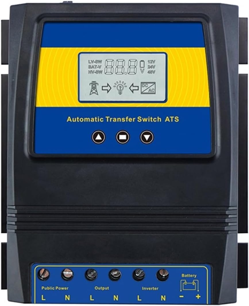 Solar Controller, Dual Power Transfer Switch 11000W Max Solar Charge Controller for Solar/Wind System