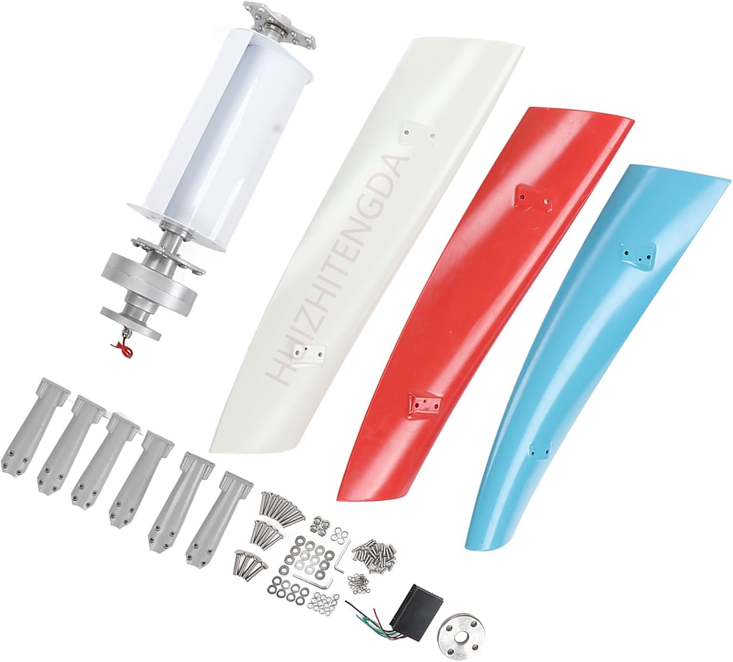 1500W Wind Turbine, 12V 24V 48V Vertical 3 Phase Wind Power Generator Renewable Energy with Controller for Outdoor Courtyard Use and Wind Turbine Systems