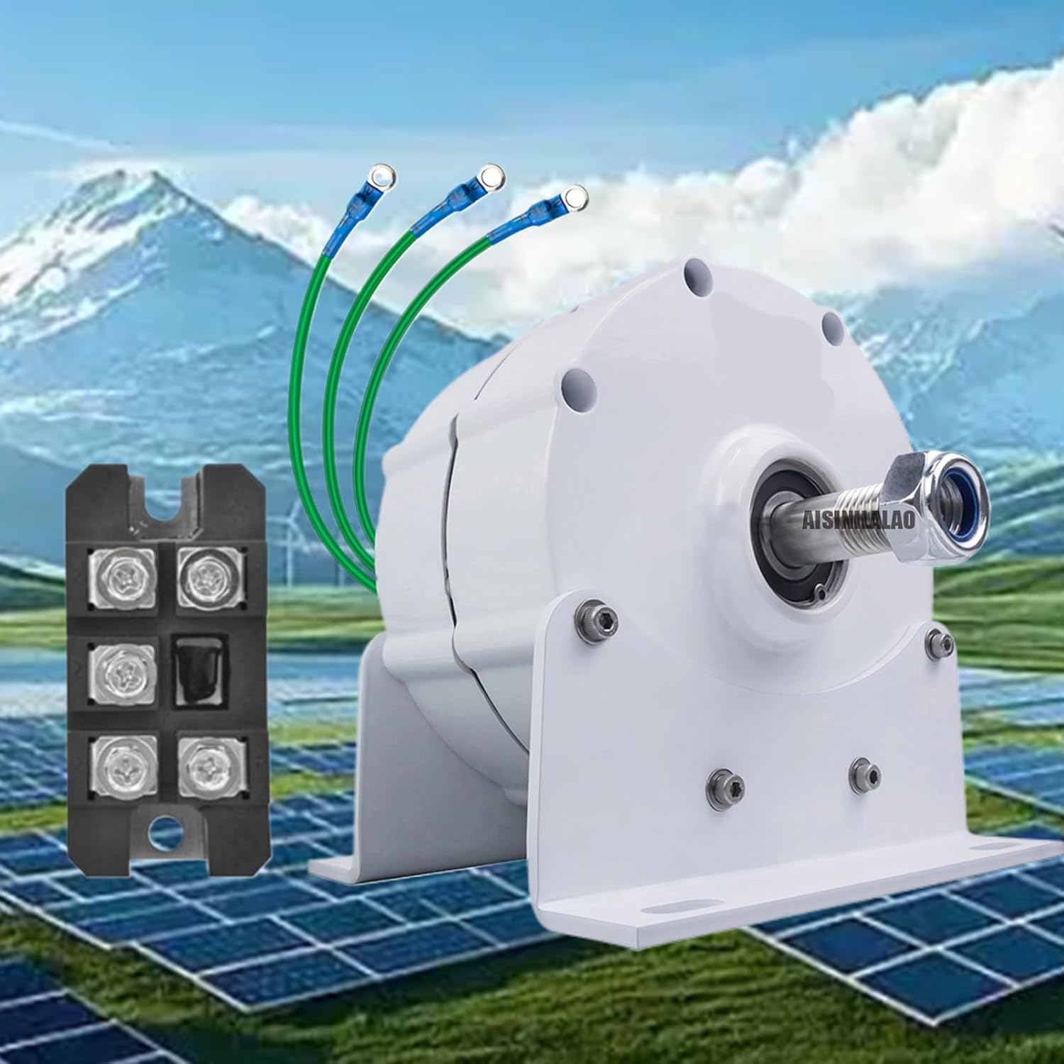 Low RPM Generator 12V 24V 48V 3 Phase Gearless Permanent Magnet AC Alternators Wind Turbine with Rectifier for Hydro Turbines, Wind Turbines(400W)