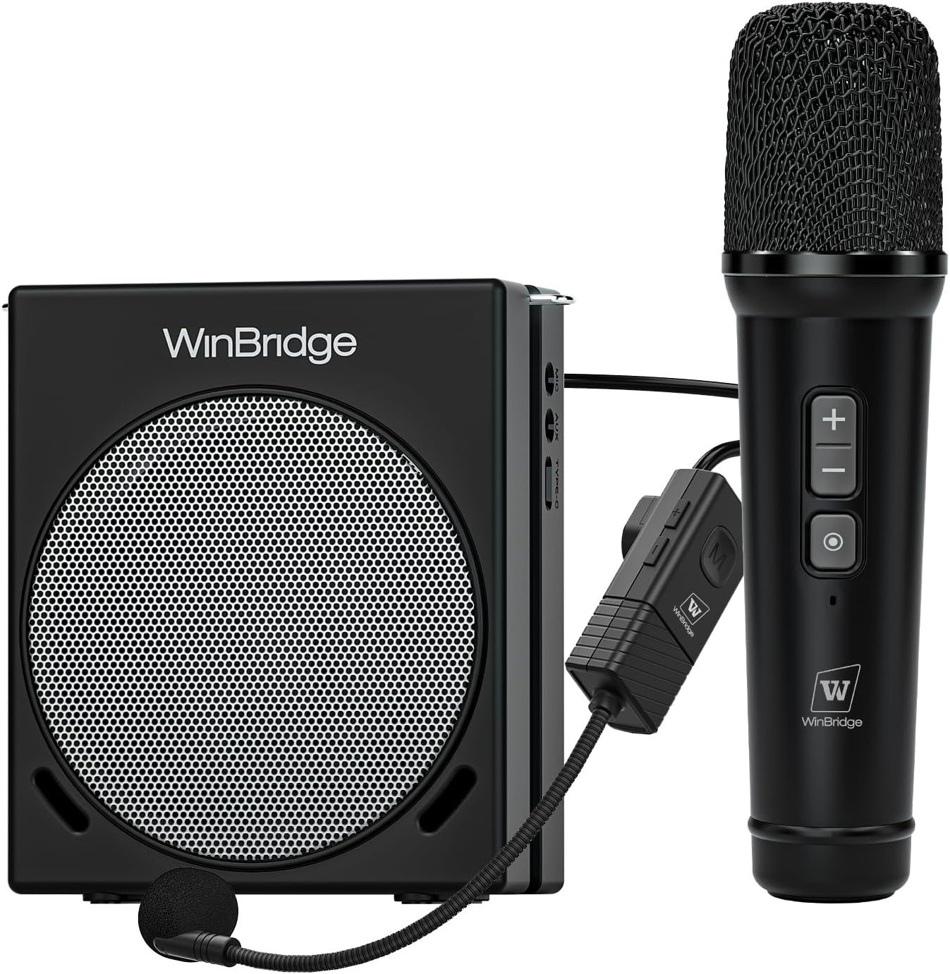 WinBridge Portable PA System with Bluetooth Microphone, 30W Wireless Voice Amplifier Speaker & Portable Microphone for Teachers, Tour Guide, Presentation, Coaching, Church, Classroom S91