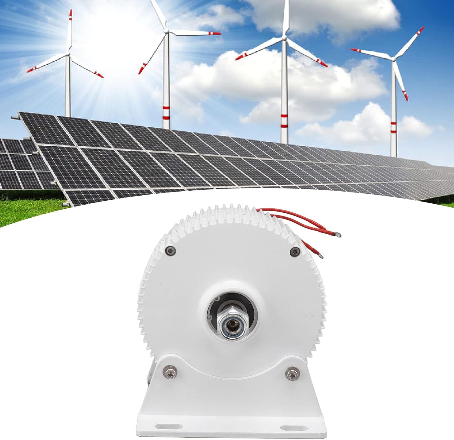 Wind Power Electric Generator Permanent Magnet 3 Phase Alternator Alternator Pure Copper Winding for Home Yard (400w 24v)