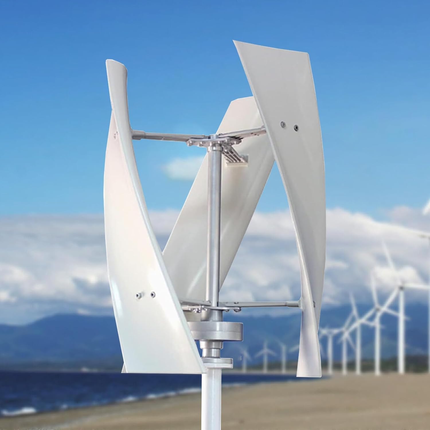 Wind Turbine Generator, 12000W 3-Blade Vertical Axis Wind Turbine Generator, W/Controller, Adjustable Speed Wind Turbine for Home