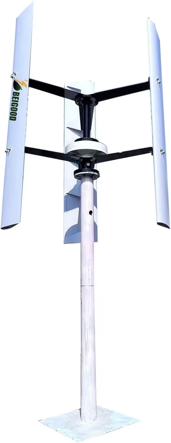 Wind Turbine Generator Kit, Vertical Wind Turbine 8000w 12v/24v/48v Maglev nerator Low Wind Speed Start Free Energy 3 Phase AC Windmill for Home Use for Hybrid Solar Wind System(24V)