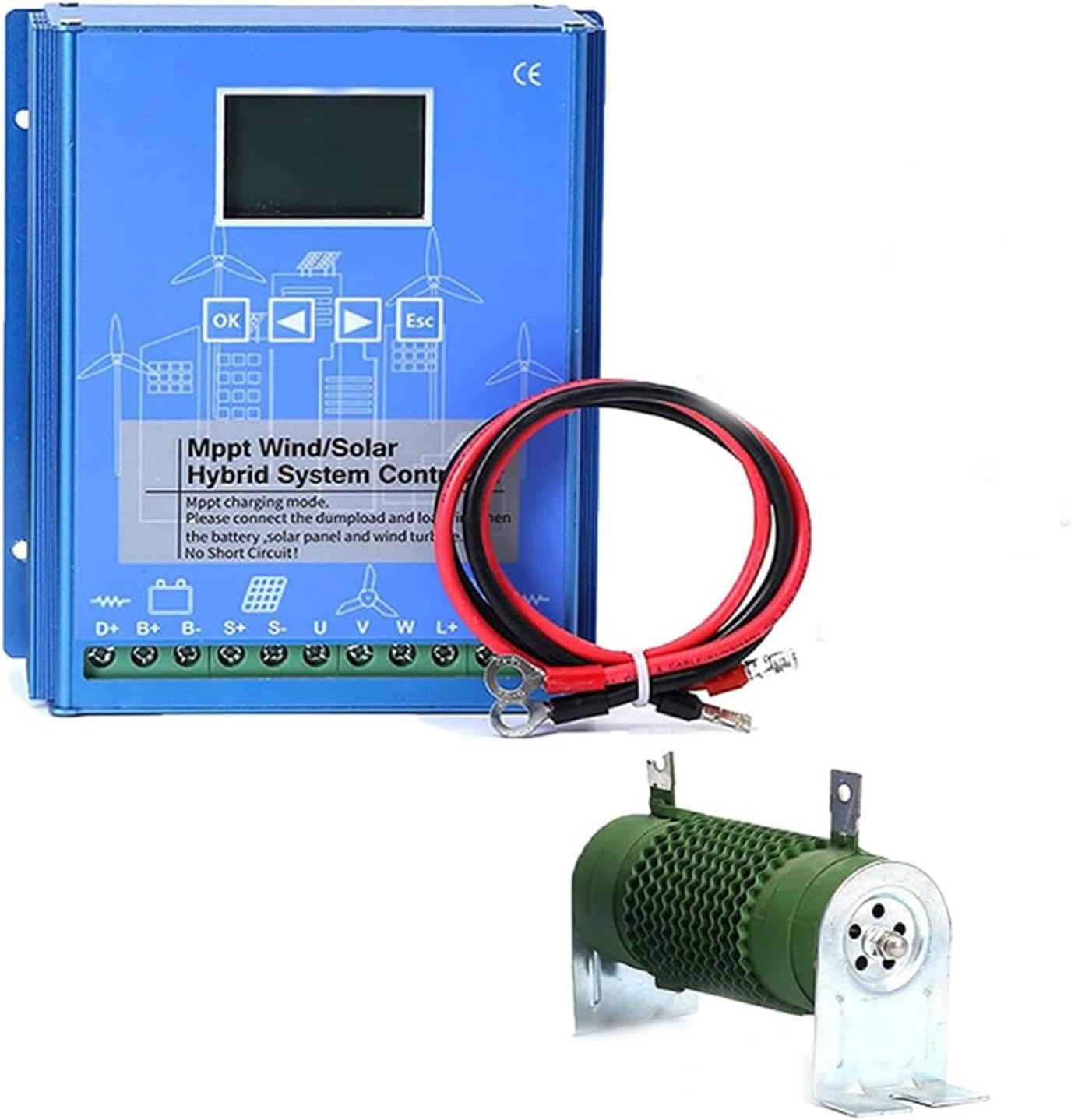 220v, Mppt Charge Regulator 8000W Wind-Solar Hybrid Charge Controller, Wind-Solar Hybrid Regulator, 12V 24V48V Automatic Identification Suitable for Wind Turbines