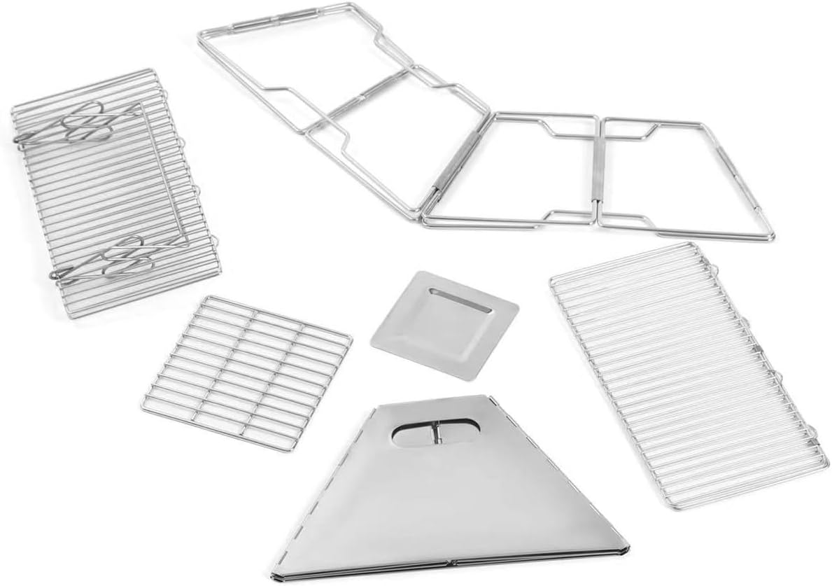 Outdoor Fireplaces Portable Wood Stove Camping Fire Heater Folding Hike Barbecue BBQ Grill Stand Outdoor Fire Pits