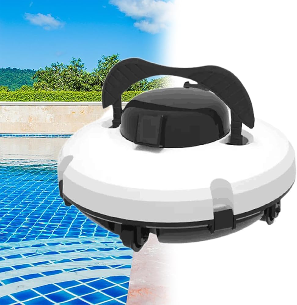 Cordless Robotic Pool,Cleaner Automatic Pool Vacuum for Above Ground Pool,for In Ground Flat Pools Up to 1000 Sq.Ft