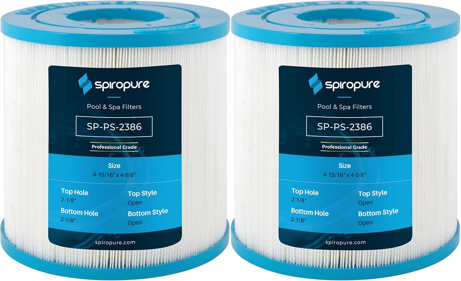 SpiroPure Replacement for Pleatco PRB17.5SF-Pair Unicel C-4401 Filbur FC-2386 Pentair DSF35 R173432 17-2606 3005820 6000-134 817-3510 Hot Tub Spa Pool Filter Cartridge (Case of 2)