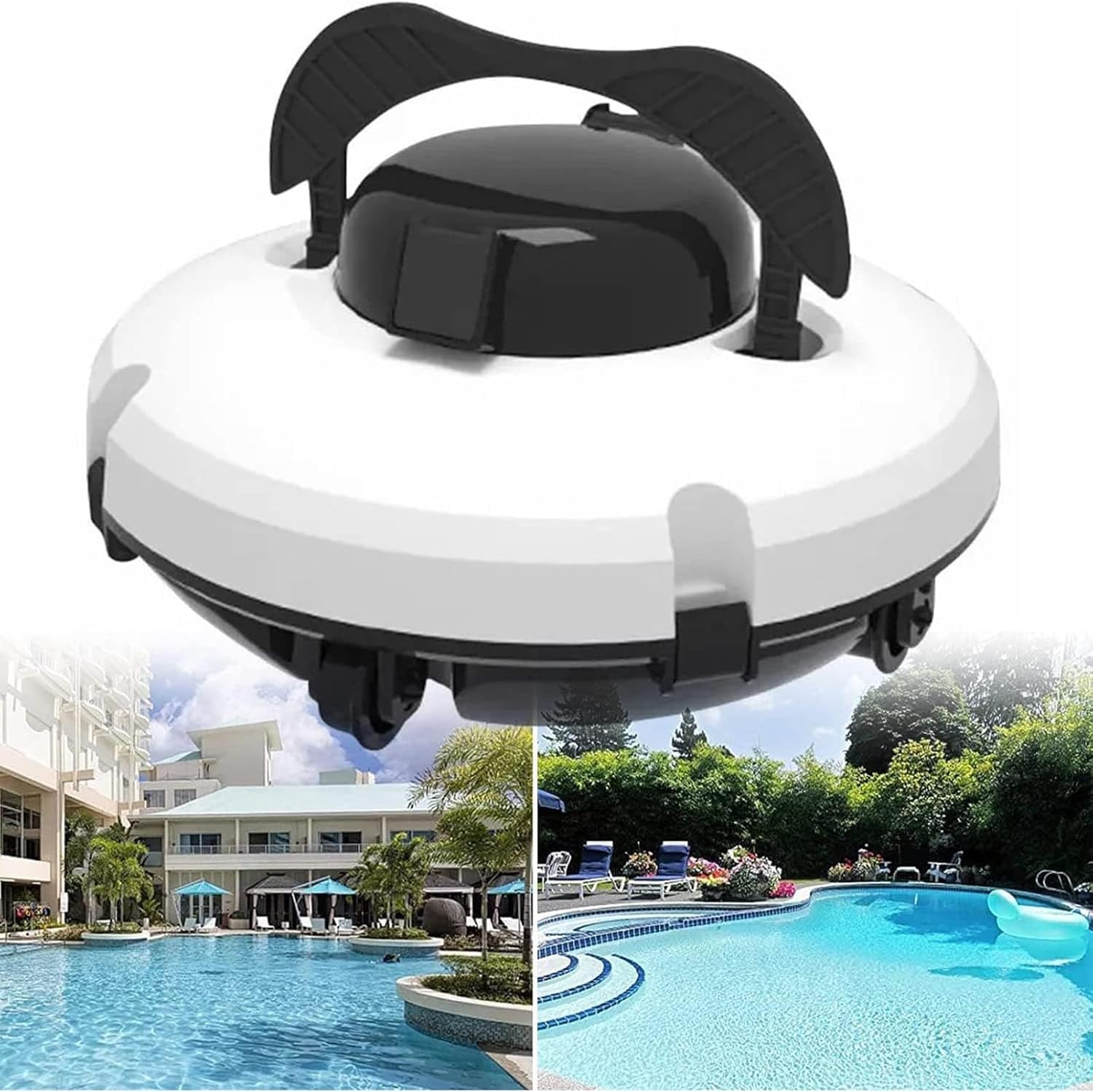 Automatic Robotic Pool Cleaner Smart Cordless Pool Vacuum Robot, Rechargeable Battery, 120 Minute Run Time, for Above Ground Pools