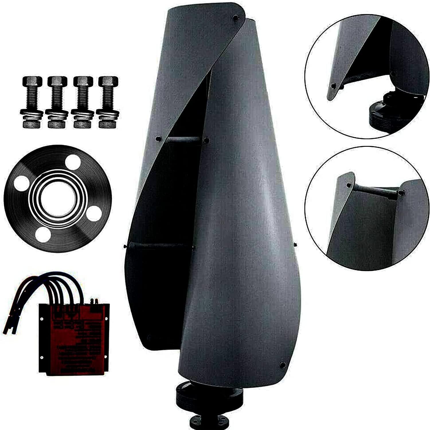 12000 W 12 V 24 V 48V 220V Wind Turbine Generator + Controller Lantern Vertical Axis Permanent Magnet Generator for Home Streetlight