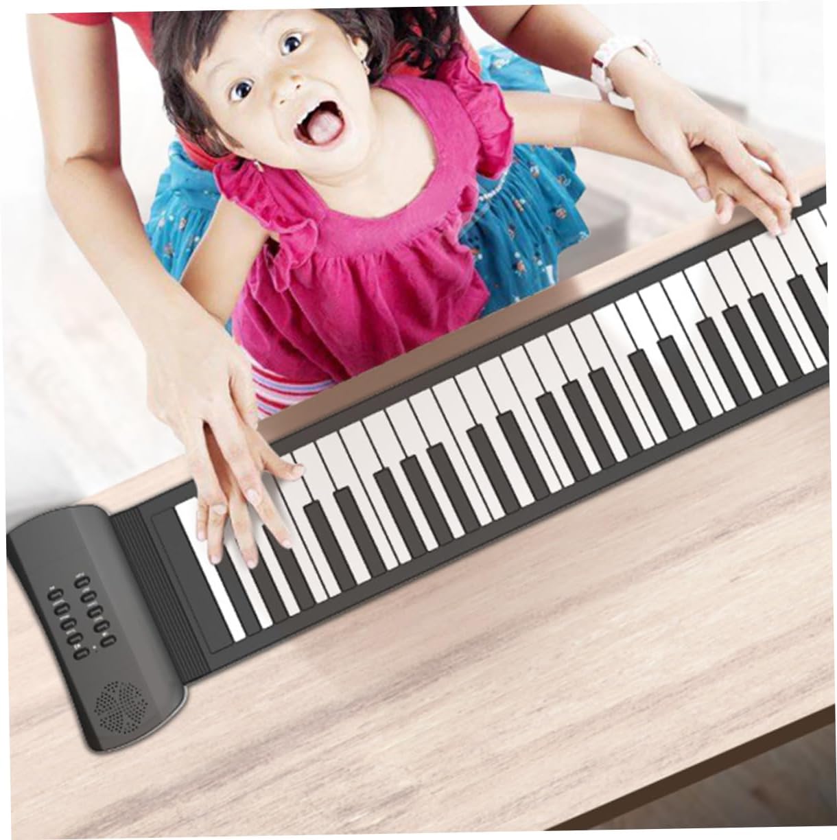Portable Keys Roll-up Piano Electronic Keyboard High-fidelity Sound for Travel Boys and Girls and Beginners Easy to Carry and Store