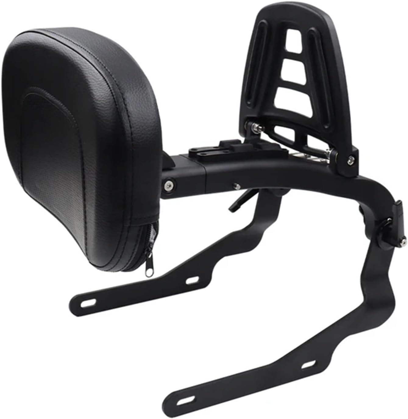 Motorcycle Multifunction Sissy Bar Driver Passenger Adjustable Backrest for Harley Nightster RH 975 Special RH975S 2022 2023 2024 2025 with Folding Luggage Rack Accessories (Black)