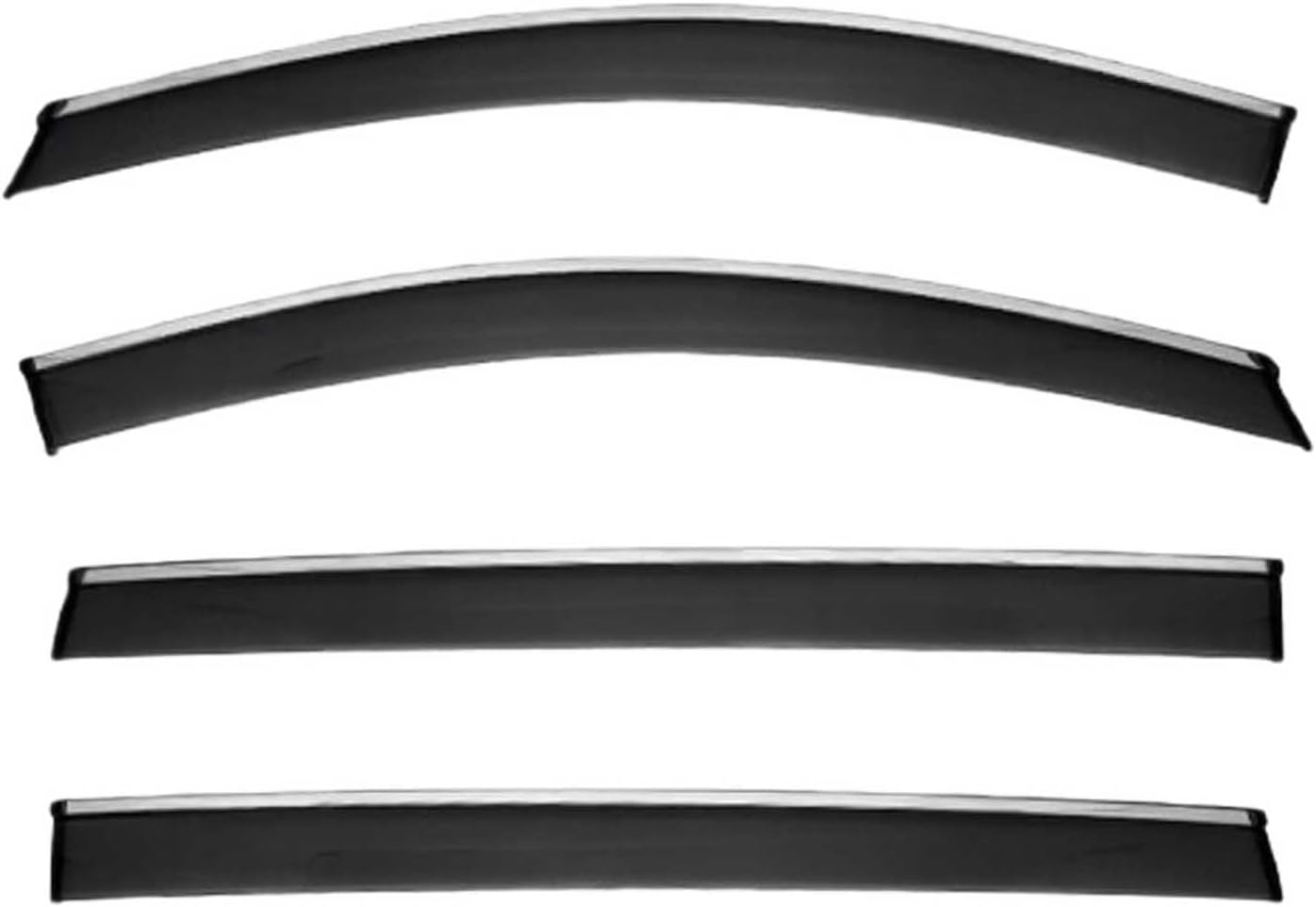 Window Deflectors for Toyota Sienna MK4-XL40 2020+, Sun Rain Guard Window Visors Vent Shades with Bright Stripes Car Accessories,4PCS