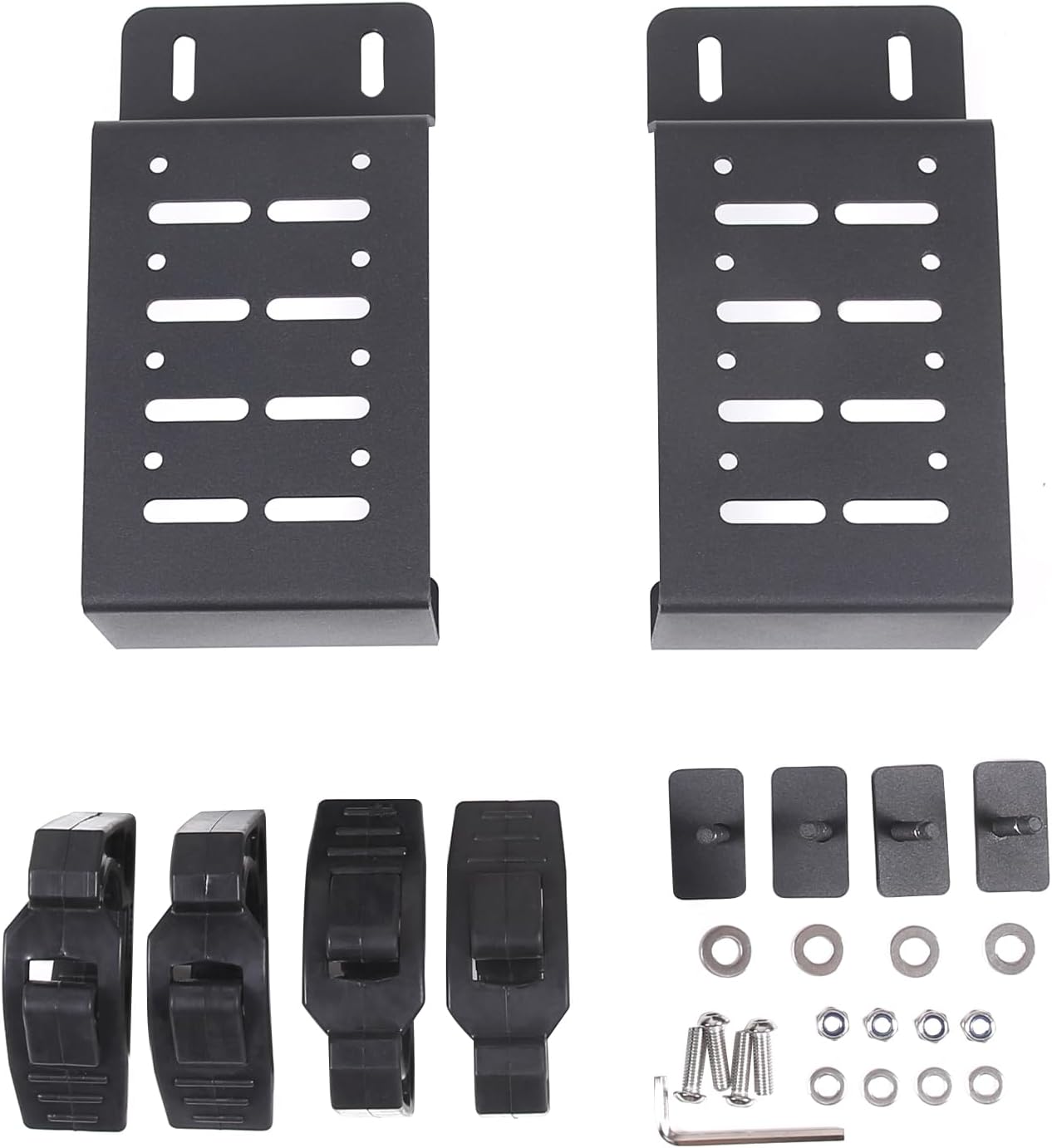 Aunginsy Bed Rail Mount Brackets Compatible with Toyota Tacoma 2016-2023 Truck Bed Rail Track System Bed Rail Modular Accessory Mount for Shovels, Recovery Boards, Fuel Cans & Other Accessories