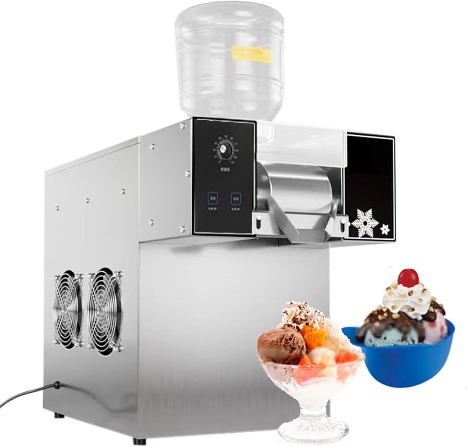 Commercial Korean Kakigori Mesin ES Snow Snowflake Flake Cream Crusher Maker Shaved Ice Shaver Making Machine