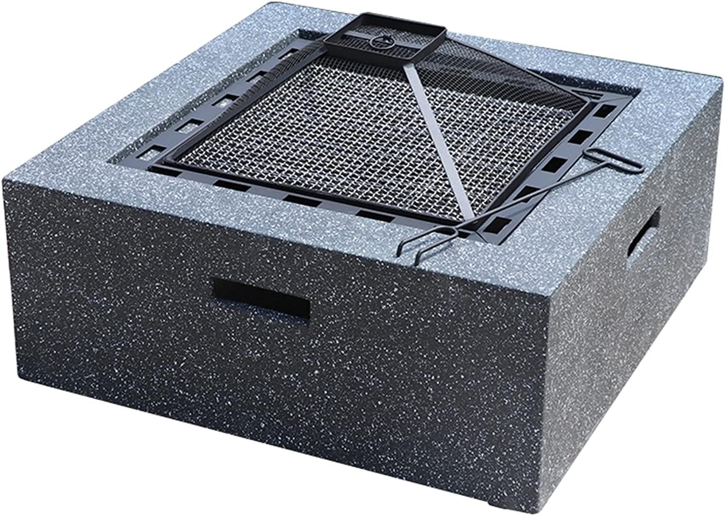 Fire Pits Outdoor 71cm Garden Terrace Heavy-Duty BBQ Table, Outdoor Cooking Fire Pit, Burning Fire Bowl, Multi-Function Heating Fireplace