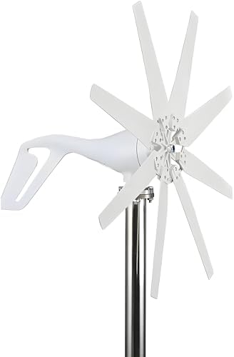 10,000W Wind Turbine Generator Kit for Home, Boats & RVs - 12V/24V/48V with 8 Blades & MPPT Controller for Efficient Charging Solutions