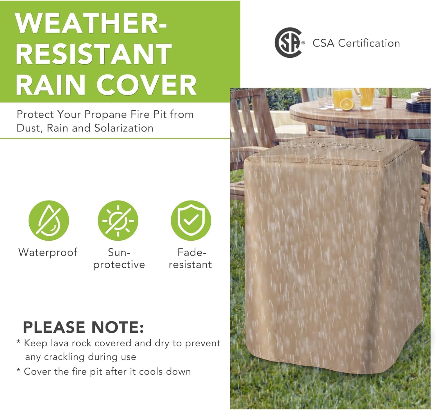 COSTWAY 16-Inch Outdoor Propane Fire Pit, 30,000 BTU Patiojoy Electronic Ignition Square Gas Fire Pit with Protective Cover, Lava Rocks, Touch-up Pen for Backyard, Black