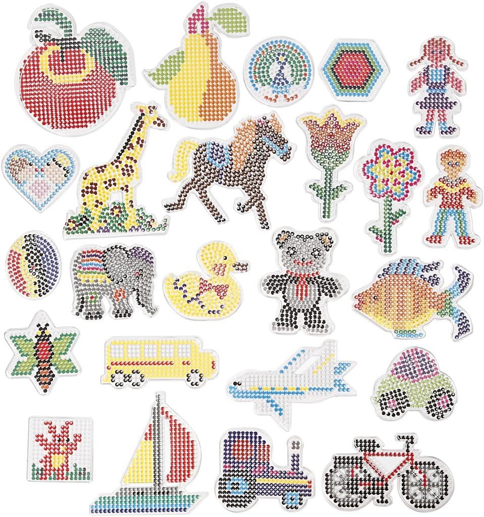 Peg Board, size 7x7,5-14x16 cm, transparent, 4x10packs