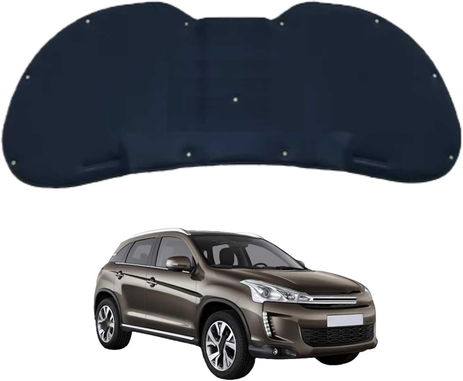 Car Front Hood Engine Sound Pad for Citroën C-Quatre 2012-2016, Heat Insulation Cotton Mat Cover Soundproof Car Accessories