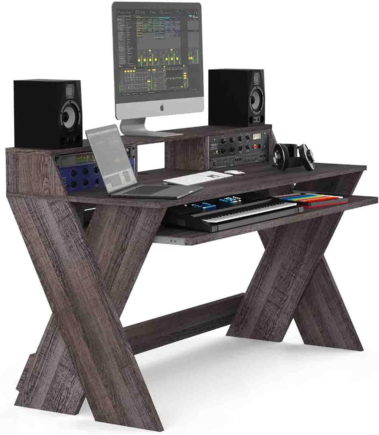Glorious Sound Desk Pro Professional Studio Workstation in Walnut