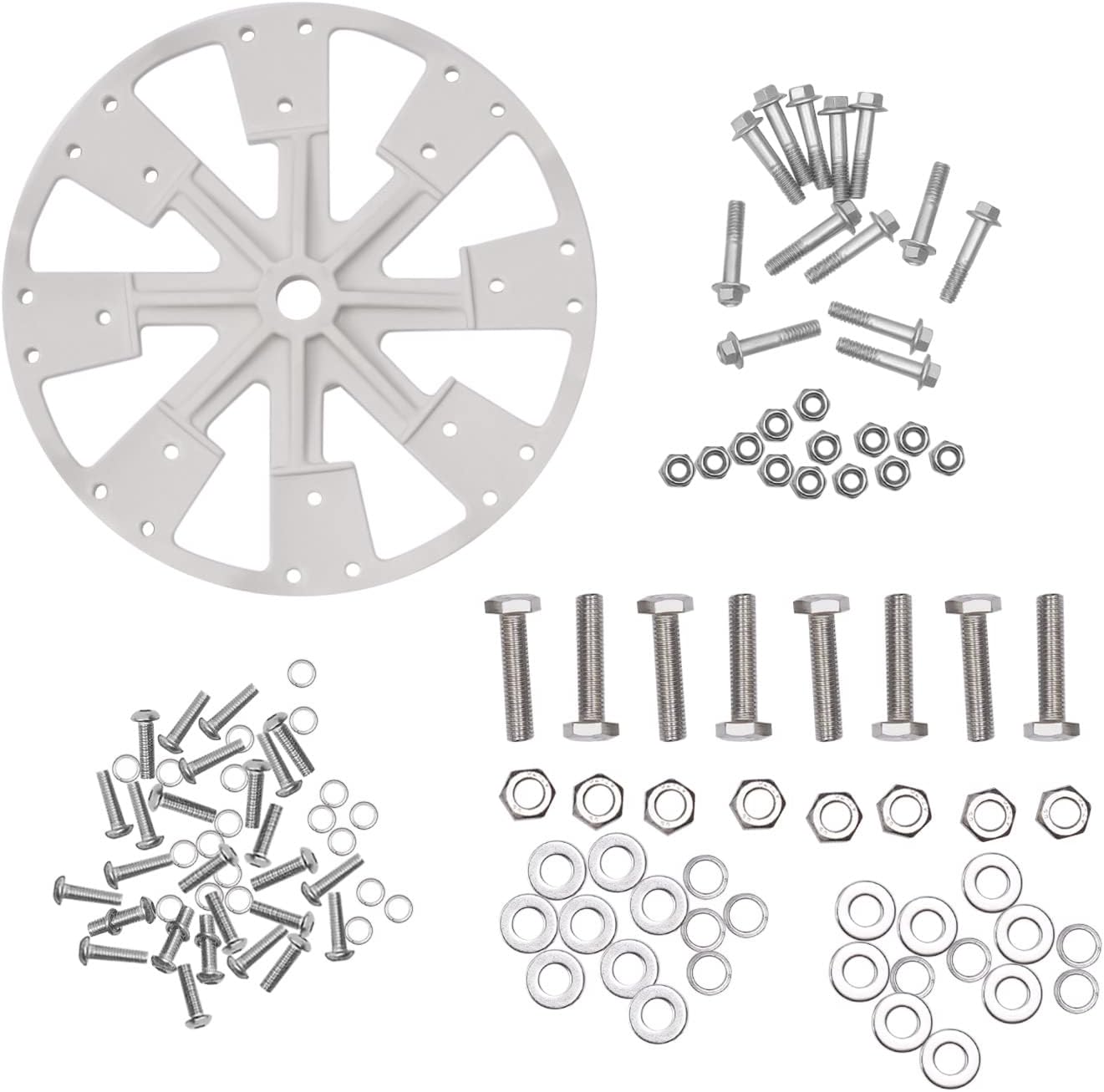 DONSU Wind Turbine Generator Kit 600W 12V w/8 Blade, Wind Generator Kit w/Charge Controller, Wind Power Generator for Marine, RV, Home, Windmill Generator Suit for Hybrid Solar Wind System