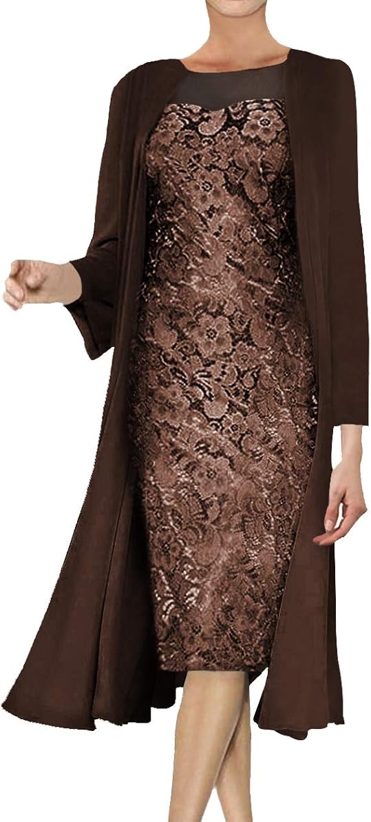 Mother of The Bride Dresses Lace Evening Formal Dress Chiffon Long Jacket Wedding Guest Groom Women's