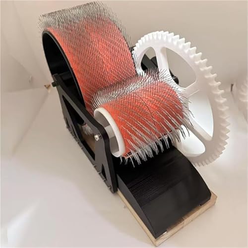 Wool Fiber Drum Carding Machine, Manual Wool Combing Machine, Sheep Fleece Drum Carder, Fast Color Mixing, Combing, Spinning, for DIY Craft Make Felt Animals, Handmade Enthusiasts